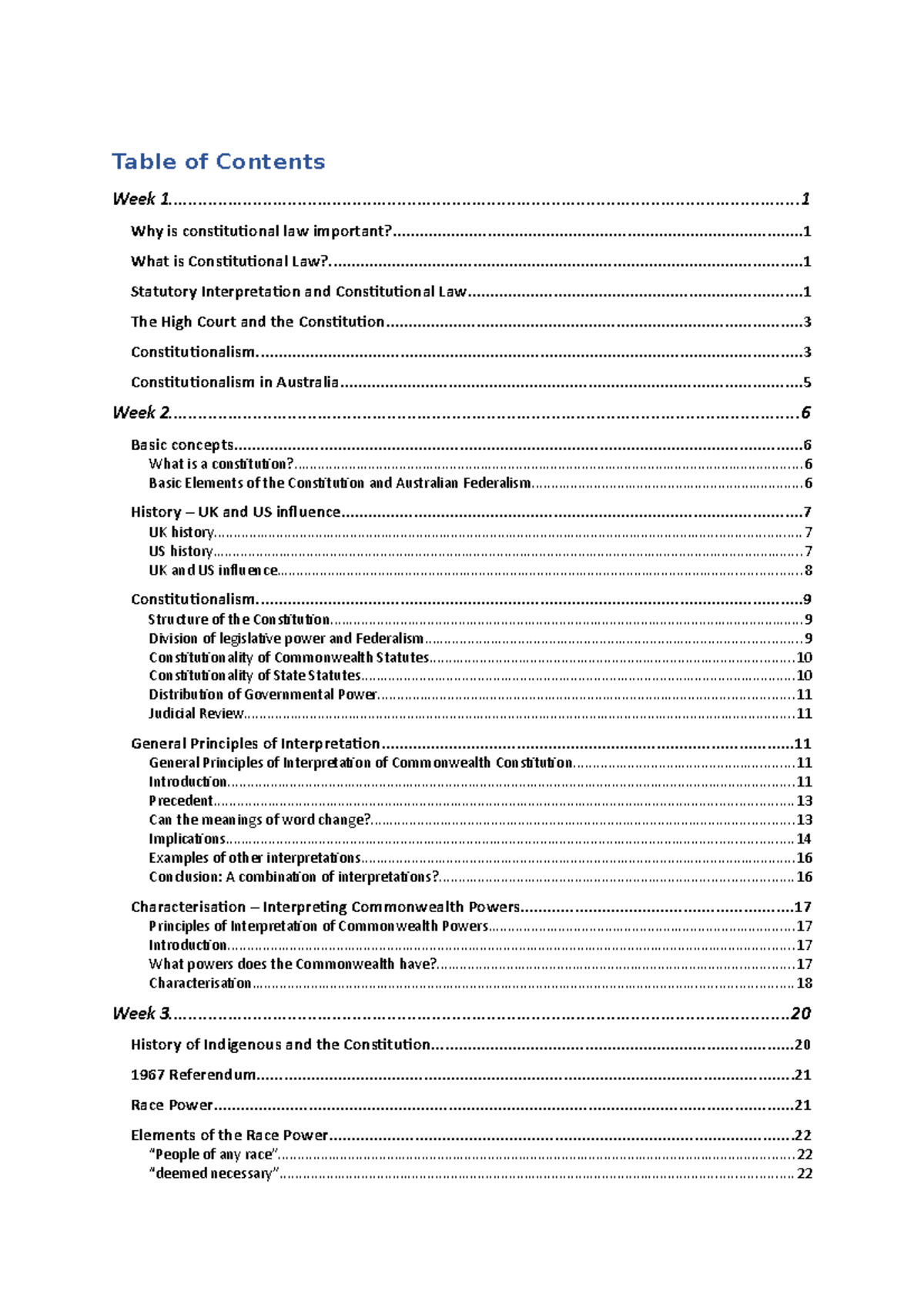 Real Property LLB301 Podcast Notes - Table of Contents Week - Studocu
