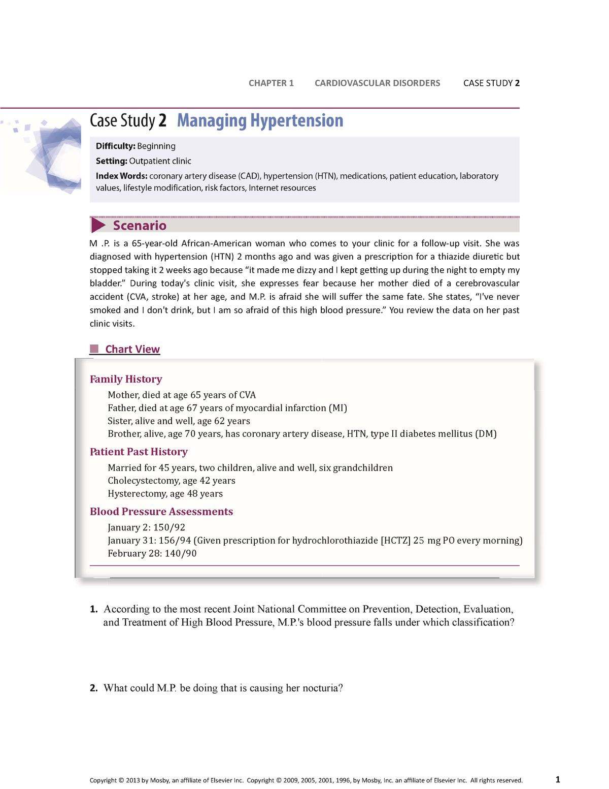 chapter 1 cardiovascular disorders case study 4