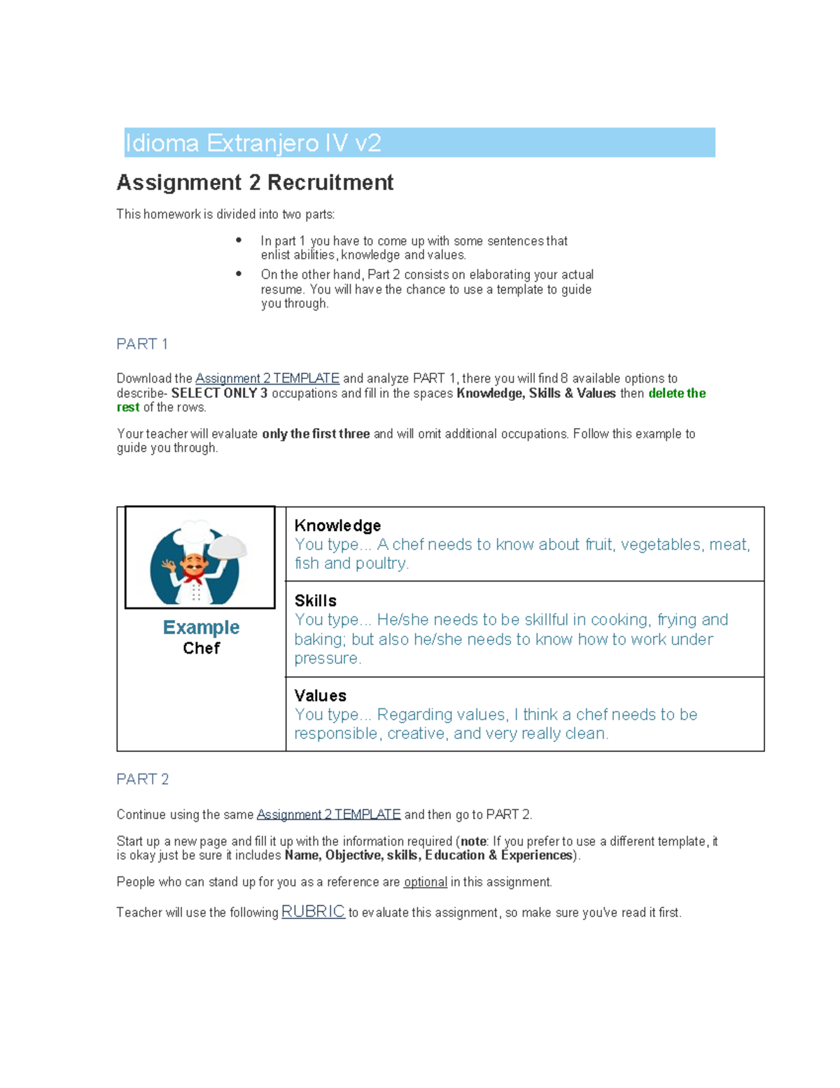 assignment 2 recruitment uveg