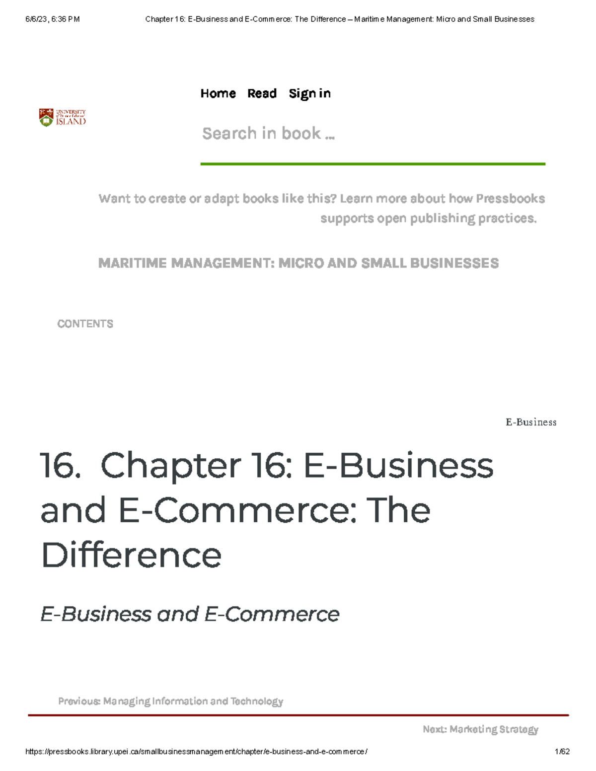 Chapter 16 E-Business and E-Commerce The Difference - Home Read Sign in ...