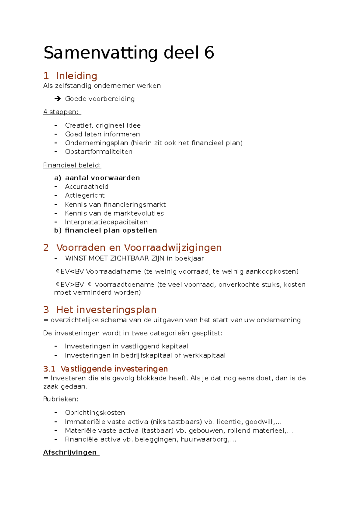 Samenvatting Deel 5 Bedrijfsadministratie - Samenvatting Deel 6 1 ...