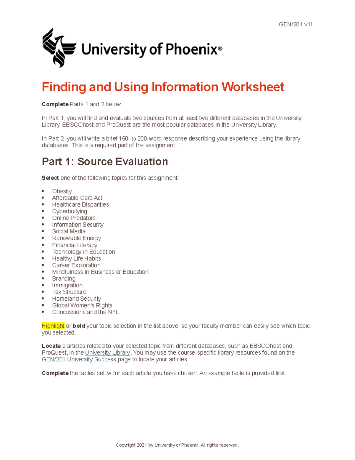 Gen22 v22 wk22 finding and using information worksheet - GEN/22 v Intended For Affordable Care Act Worksheet