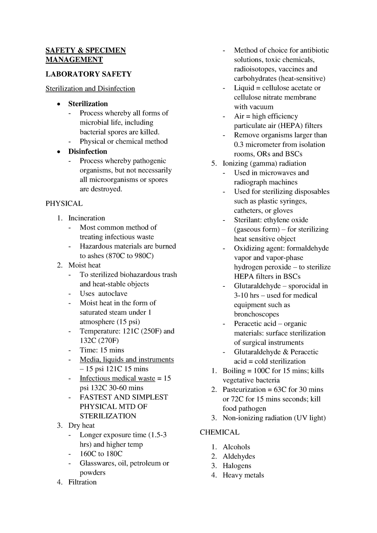 Safety- Specimen- Management - SAFETY & SPECIMEN MANAGEMENT LABORATORY ...