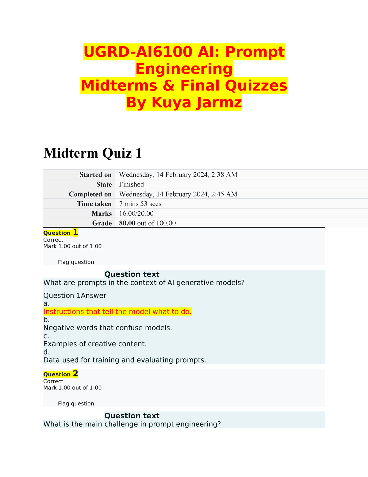 UGRD-AI6100-AI-Prompt-Engineering Midterms Final-Quizzes-By-Kuya-Jarmz ...