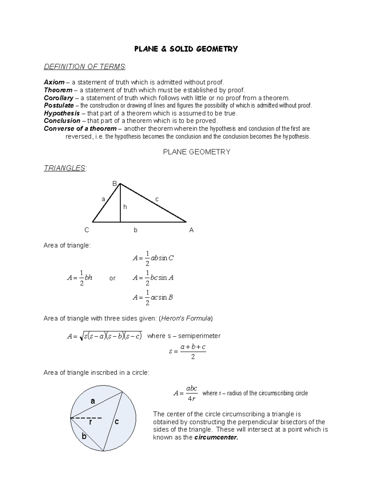 345584605-plane-solid-geometry-handouts-a-b-r-c-plane-solid