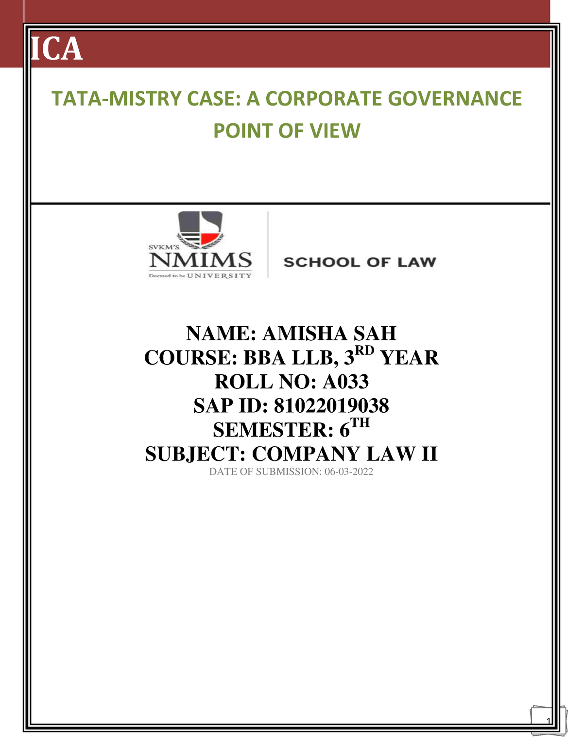 company law research paper pdf