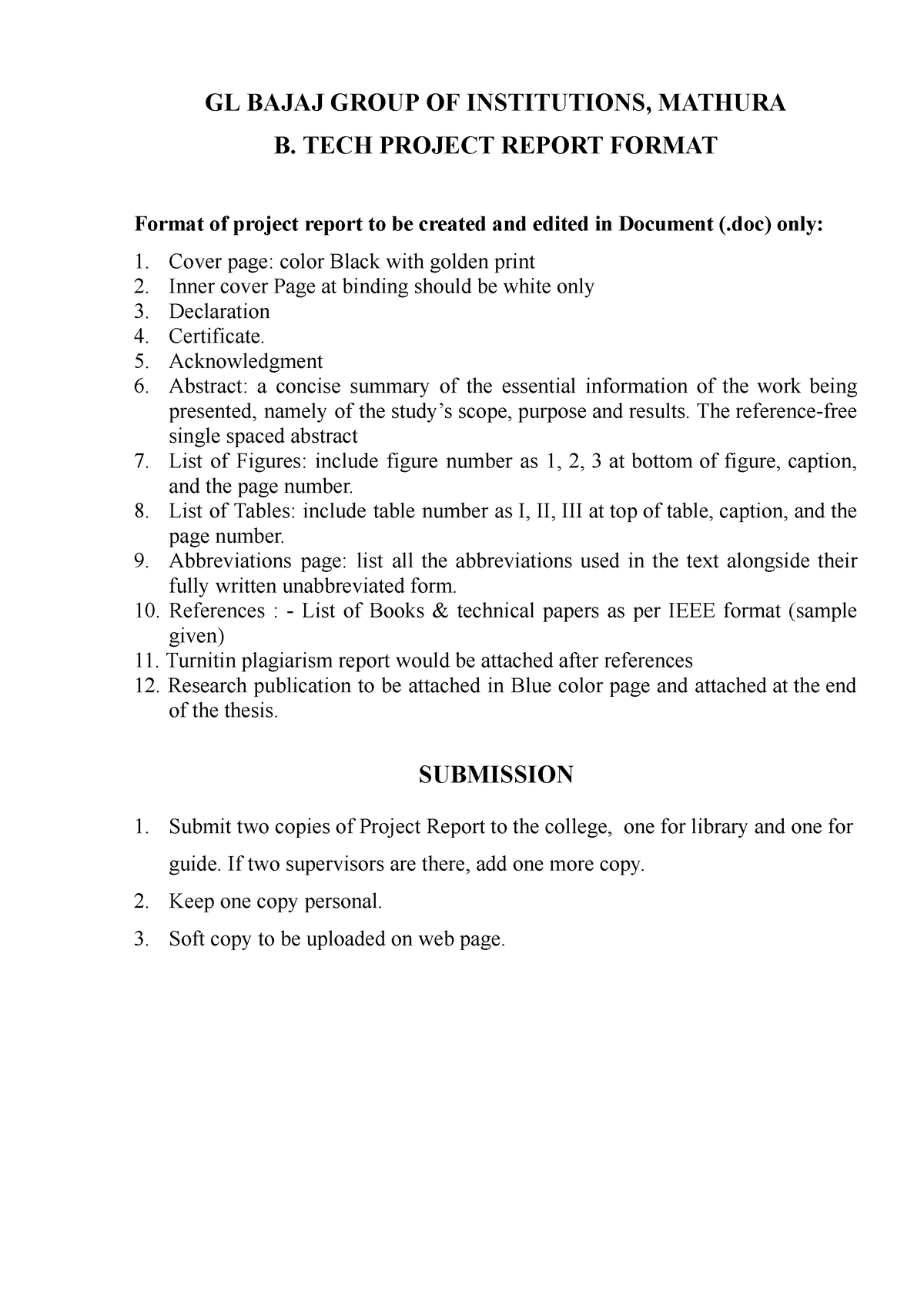 Btech Final Year Project Report - GL BAJAJ GROUP OF INSTITUTIONS ...