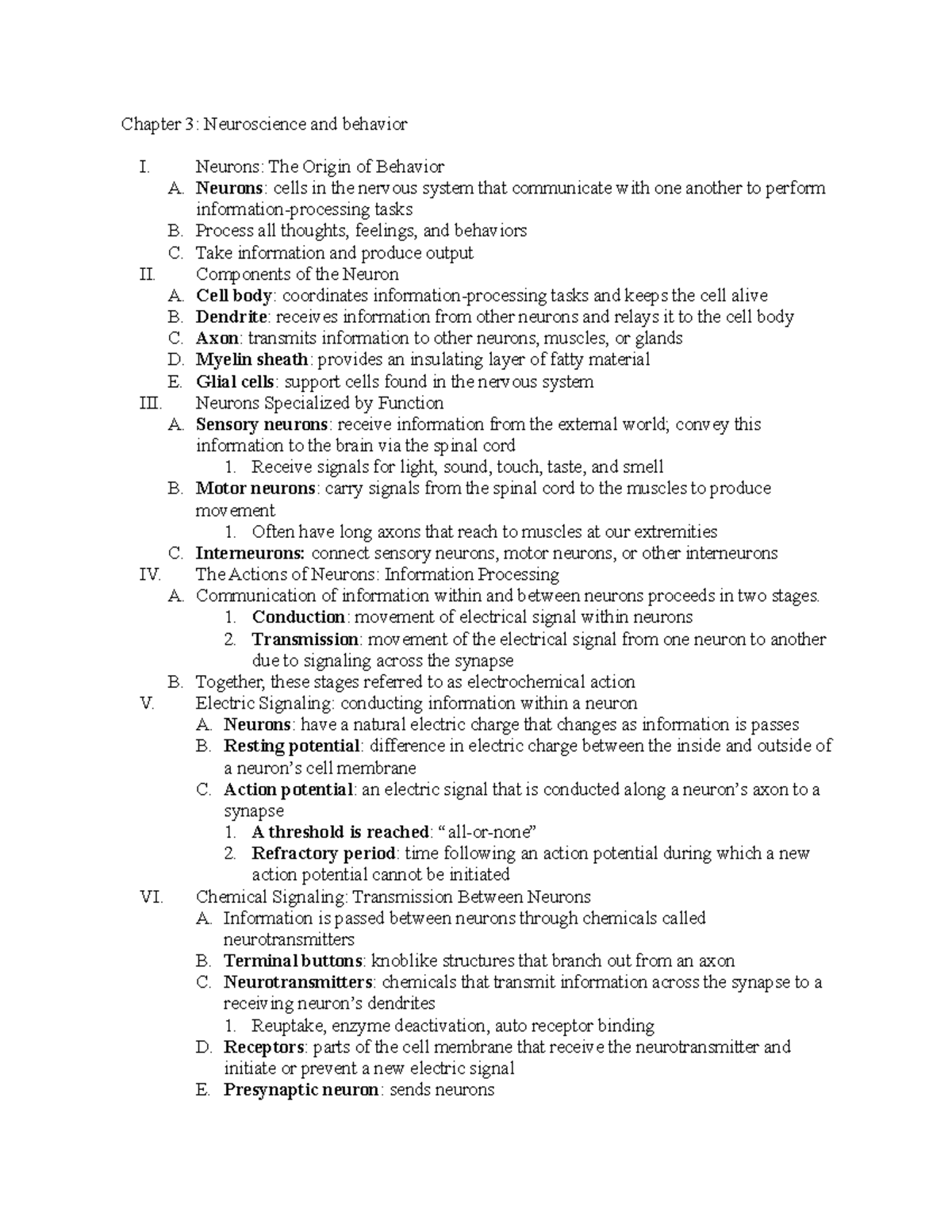 Chapter 3 Neuroscience And Behavior Chapter 3 Neuroscience And Chapter 3 Neuroscience And Behavior Chapter 3 Neuroscience And