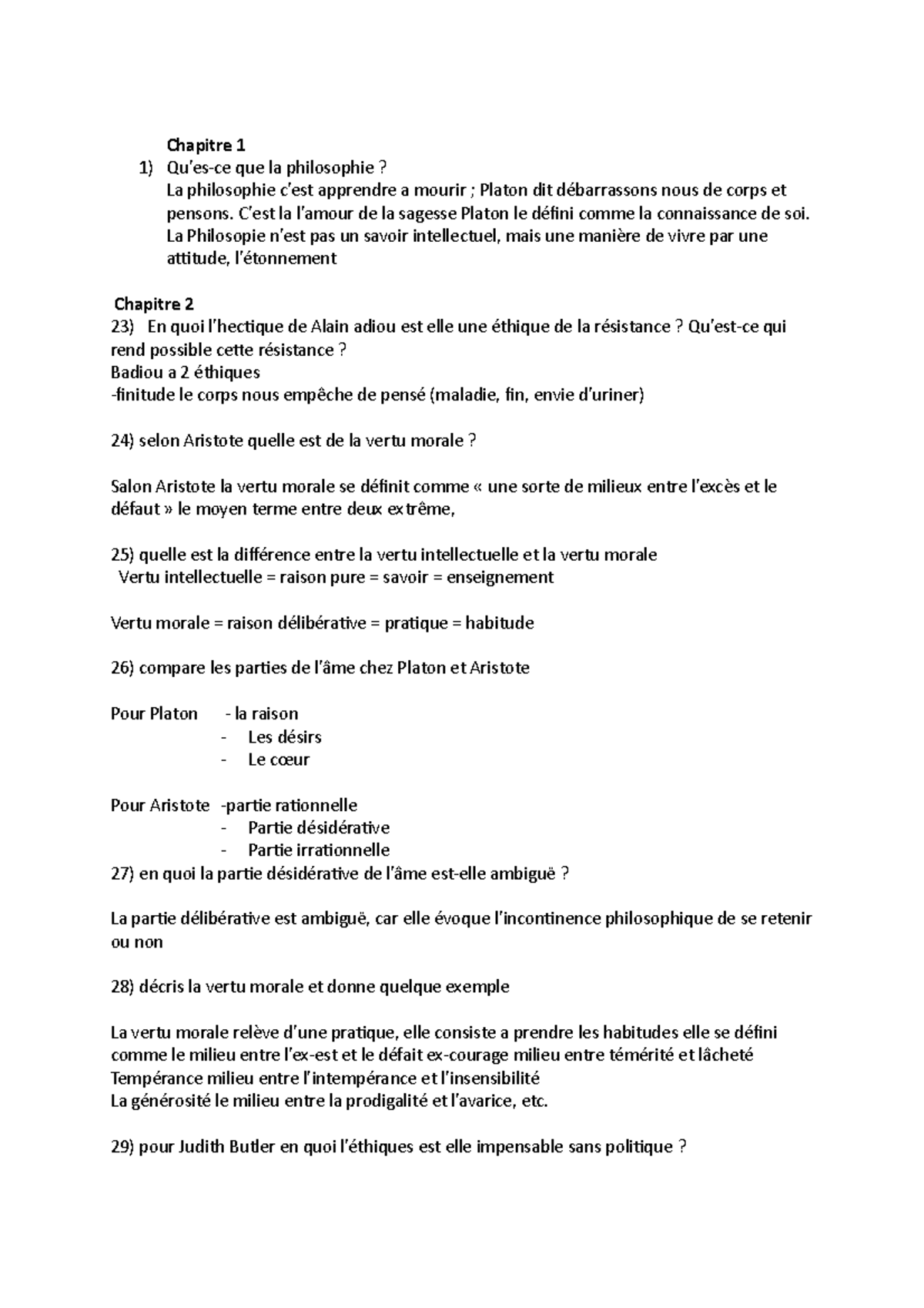 Question Philisophie 2 Chapitre 1 Qu Es Ce Que La Philosophie La