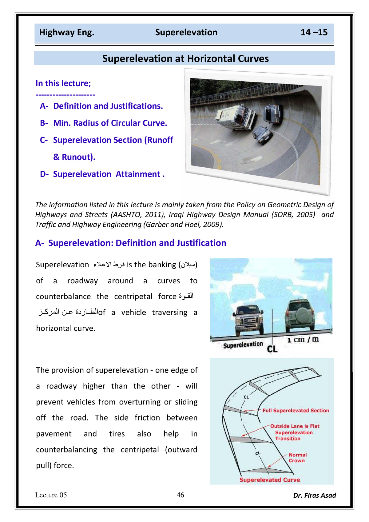 lec-05-highway-engineering-curve-superelevation-compress-highway-eng