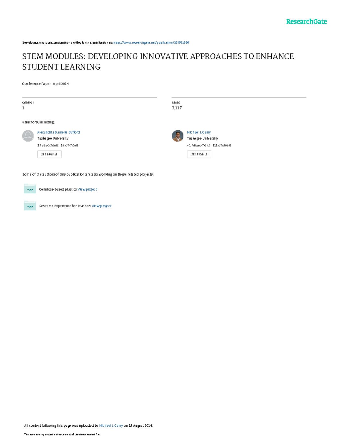 Stem modules developing innovative approaches to enhance student ...