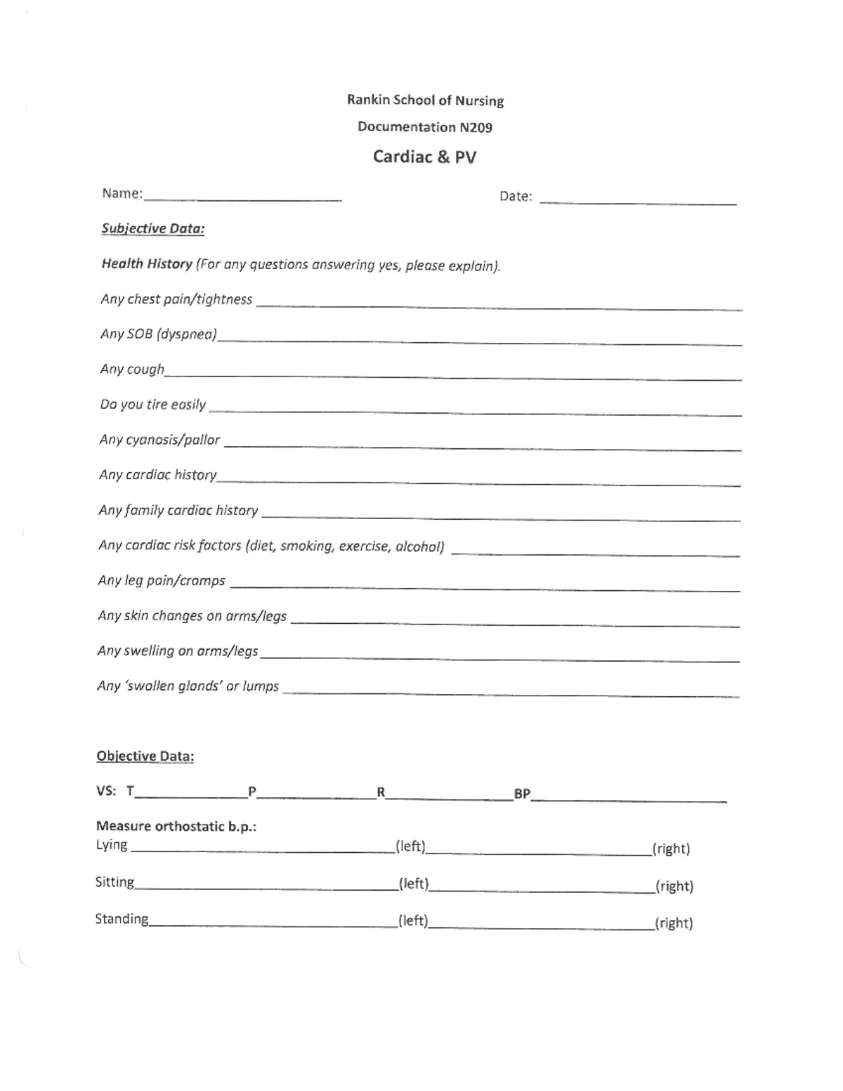 Corrected cardiac lab assessment - NURS 209 - Studocu