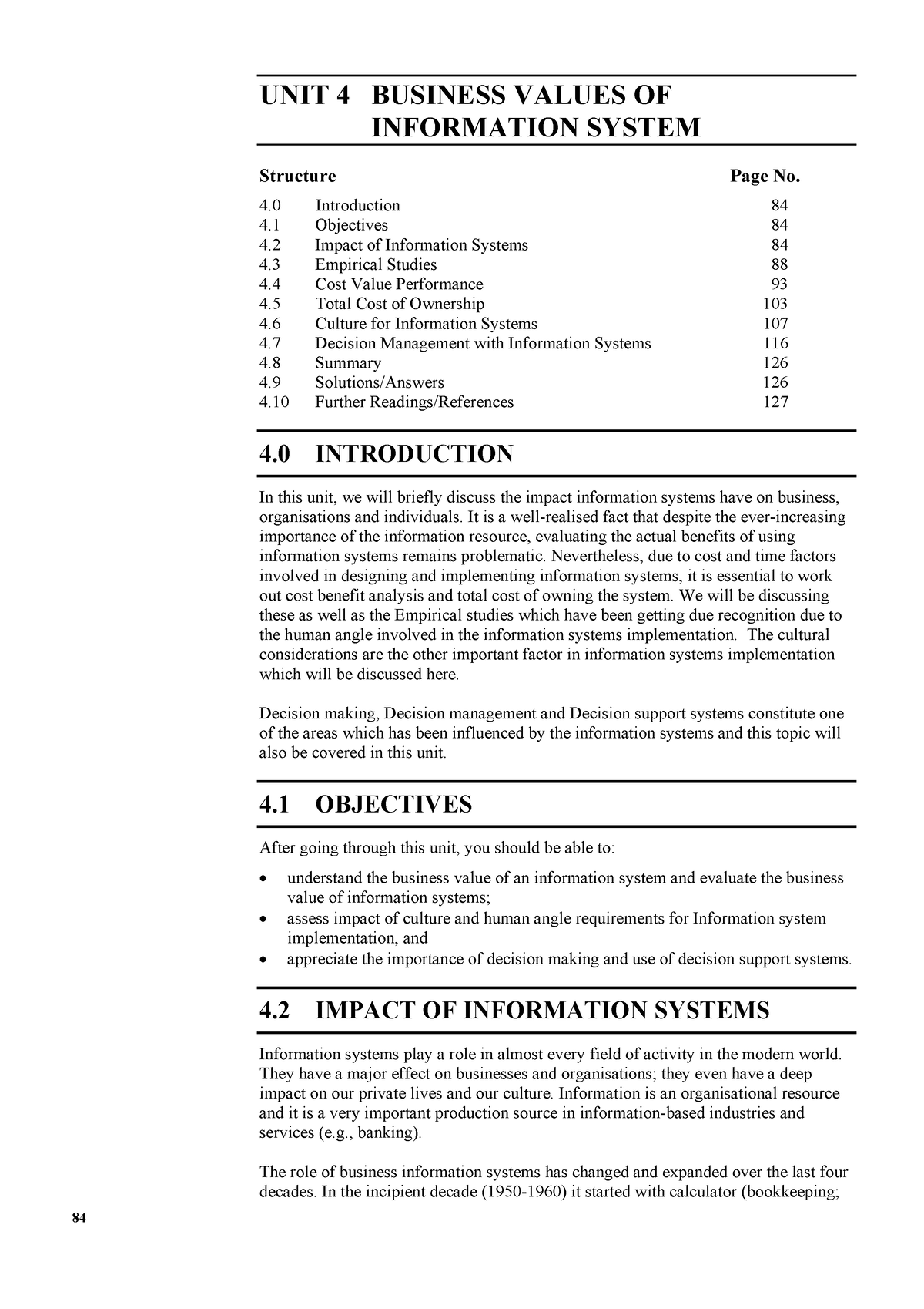 Block-1 MS-052 Unit-1 - Study Material - Management Systems UNIT 4 ...