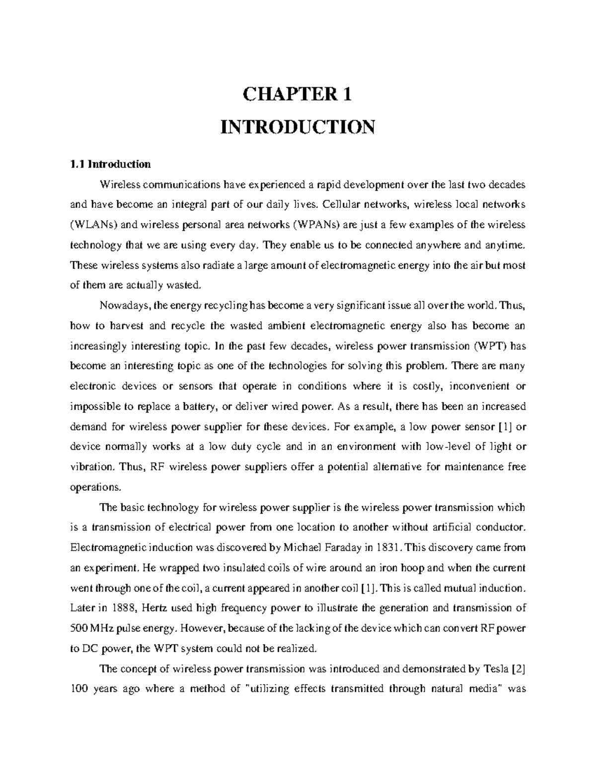 Chapter 1 - Energy harvesting background - CHAPTER 1 INTRODUCTION 1 ...