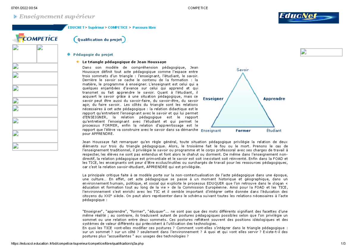 Analyse du triangle didactique et pédagogique 07/01/2022 0054