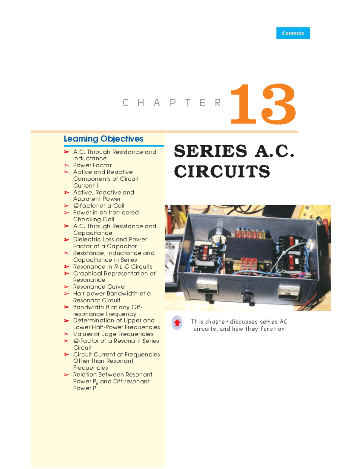 Chp-13 - Chapter 13 - SERIES A. CIRCUITS Learning Objectives A. Through ...