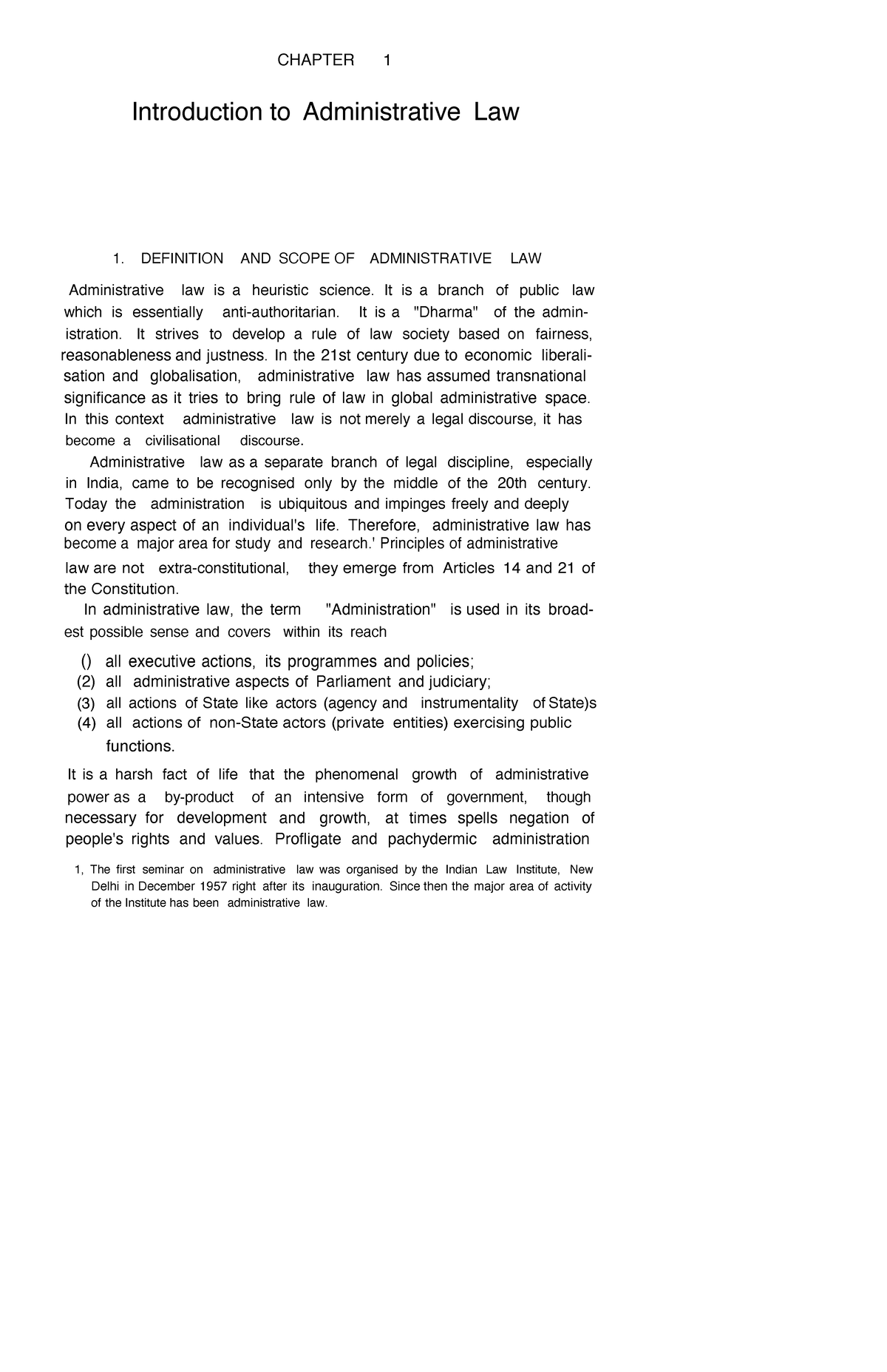 Intoduction to Admin Law - CHAPTER 1 Introduction to Administrative Law ...