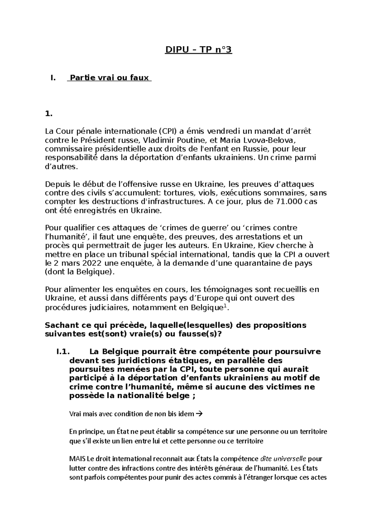 DIPU - TP n°3 - Réponse TP n°3 personnelle et correction pas remise au ...