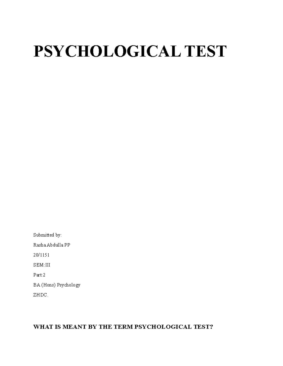 Psychological test. The characteristics of psychological test. Features ...