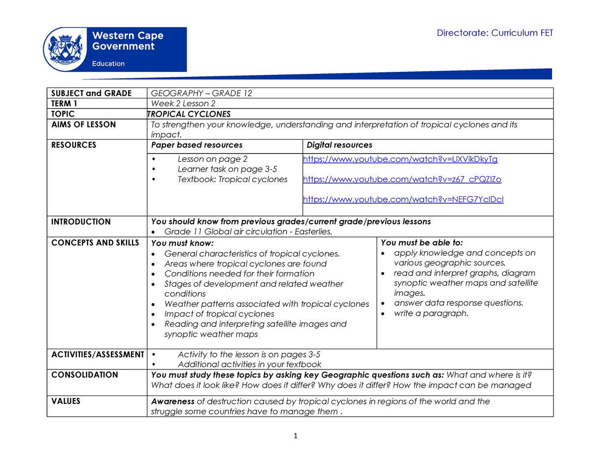 geography grade 12 assignment term 1 2022