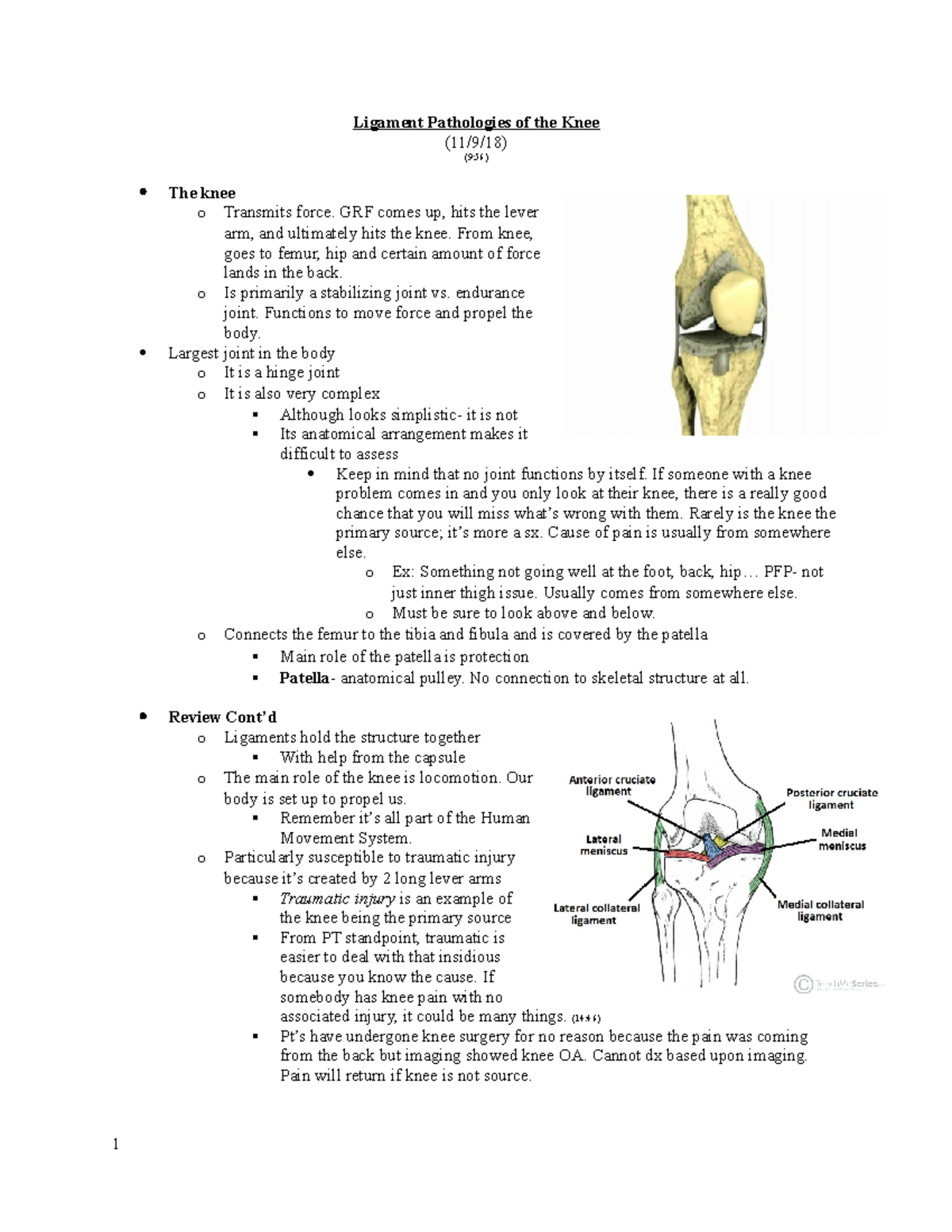 Ligament Pathologies of the Knee - Ligament Pathologies of the Knee (11 ...