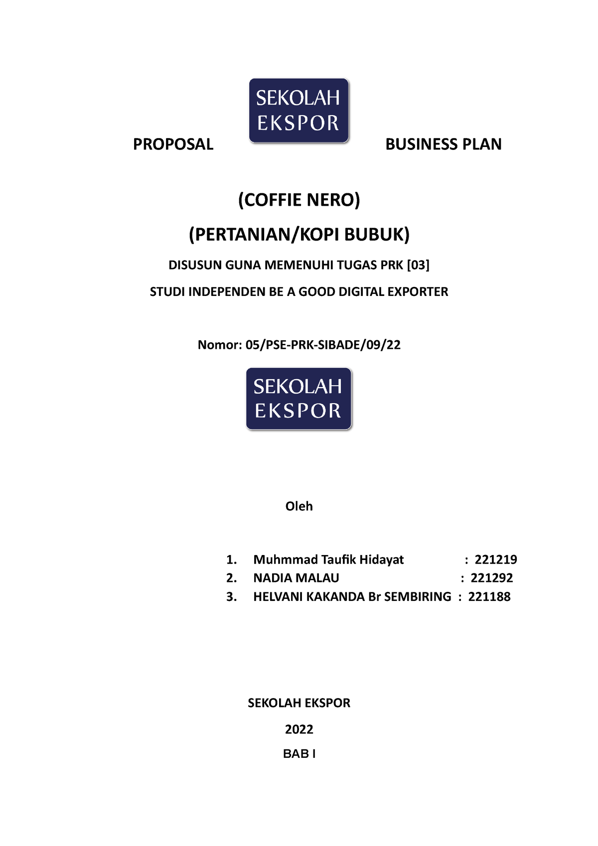 business plan kopi pdf