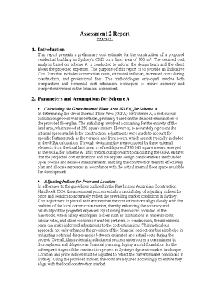 Assessment 2 - Assignment 2 in complete - Template 1. Introduction (5% ...