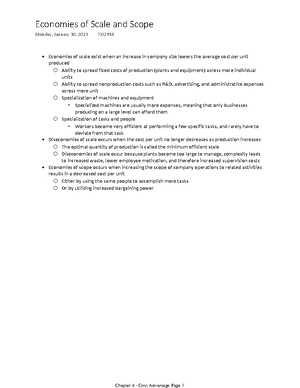 Chapter 3 - Internal Analysis - Value Chain is the steps it takes to ...