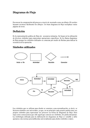 Diagramas-de-flujo - Descripción y tipos de diagramas de flujo. - Diagramas  de Flujo Favorecen la - Studocu