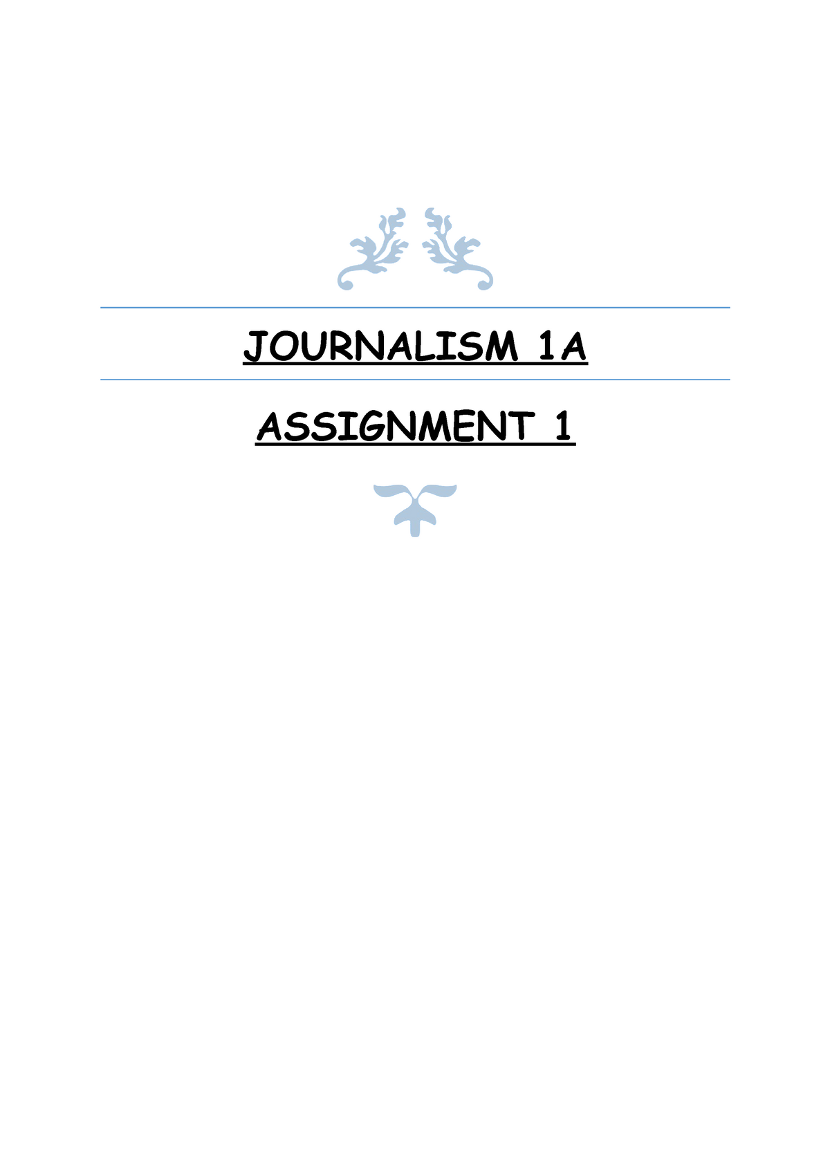 general assignment journalism