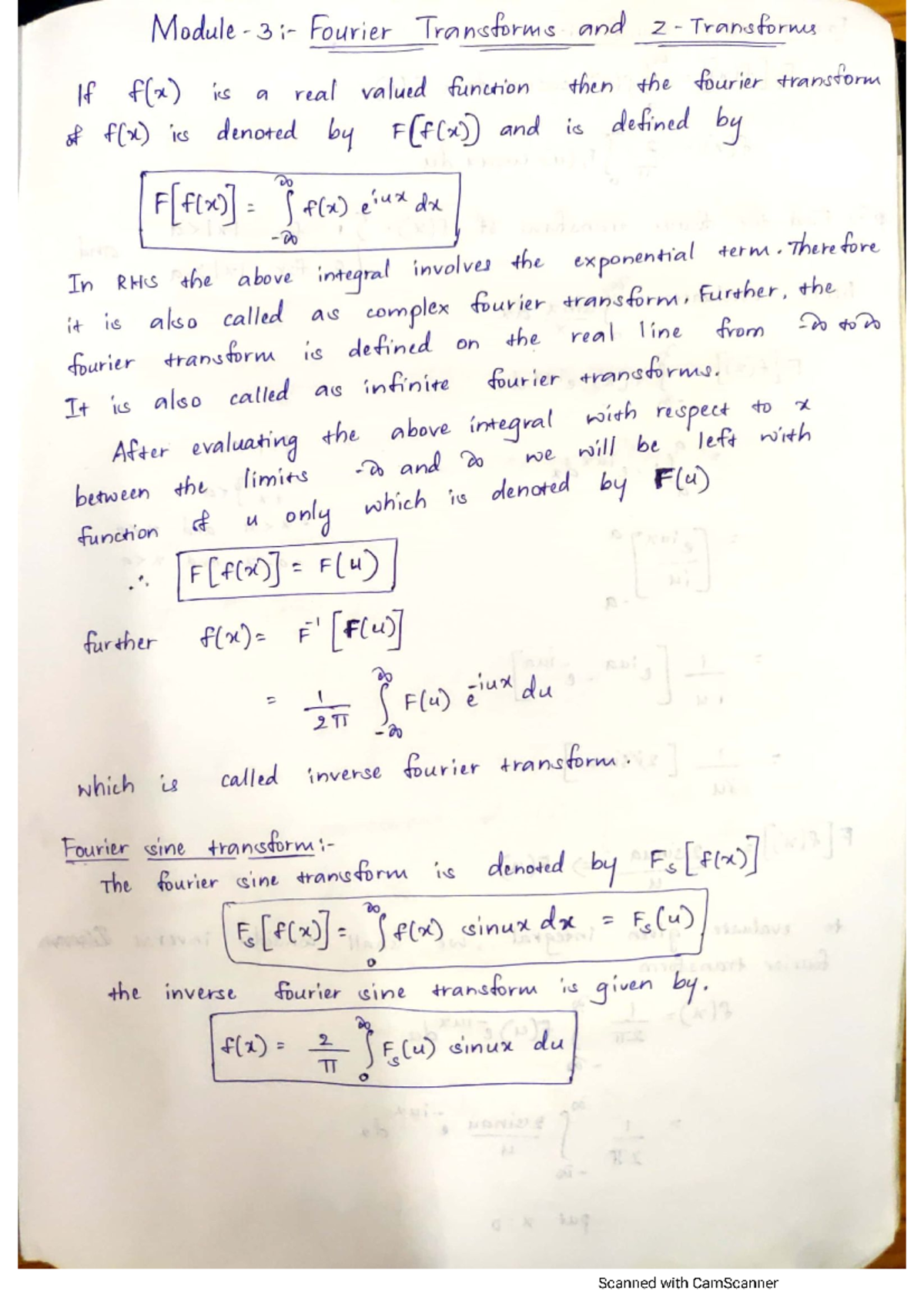 Fourier transform - It is a part of mat3 - Digital Communication - Studocu