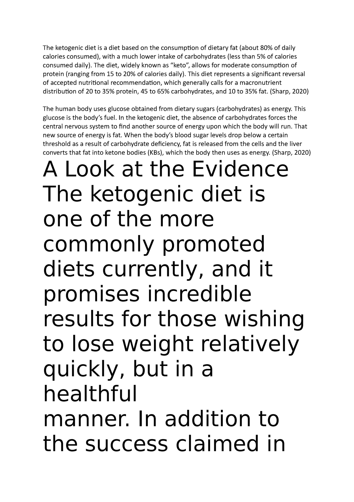 research paper on keto diet