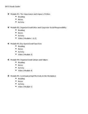 C483 Study Guide - Section 1: Strategic Planning Lesson 1: Basics of ...