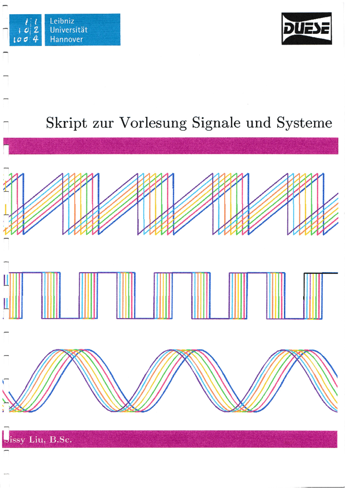 Sig Sys-Kurzskript - _ _ _ _ a Hannover .Q. n . E .L Skript zur ...