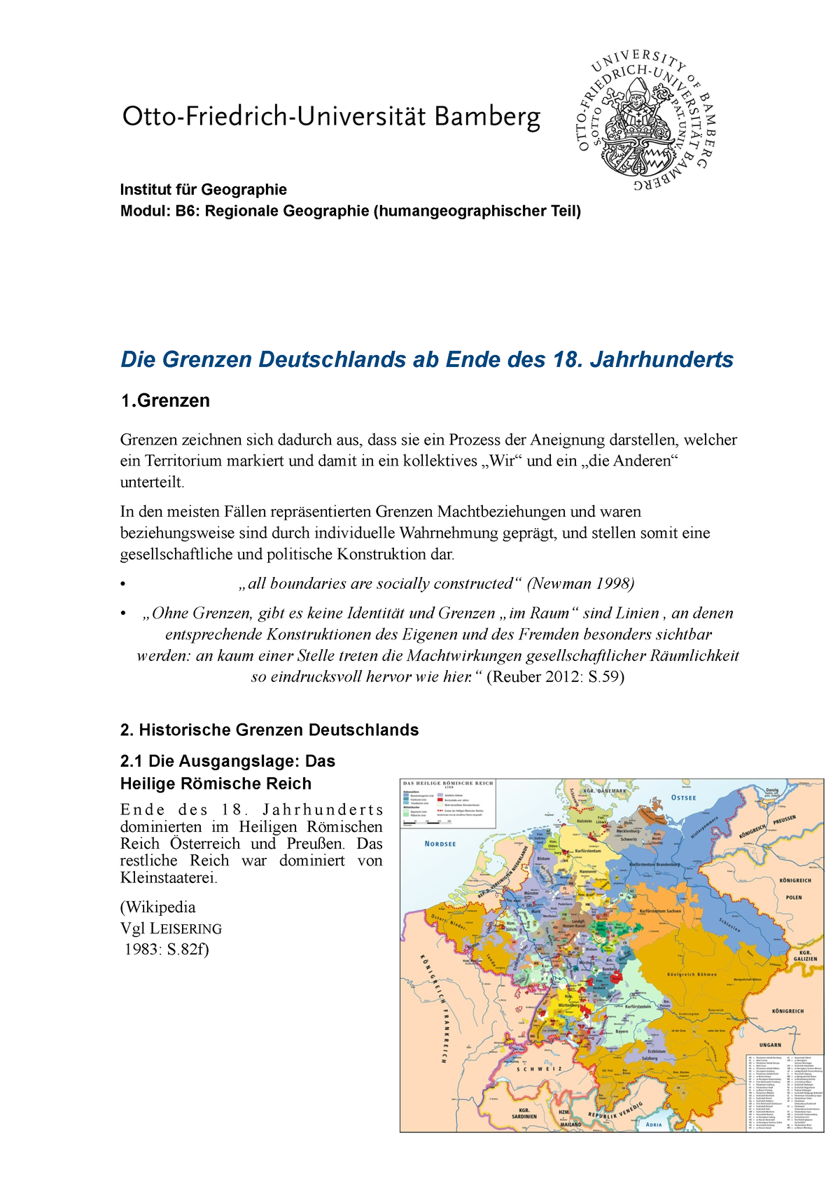 Die Grenzen Deutschlands ab Ende des 18. Jahrhunderts - Die Grenzen Deutschlands ab Ende des 18 