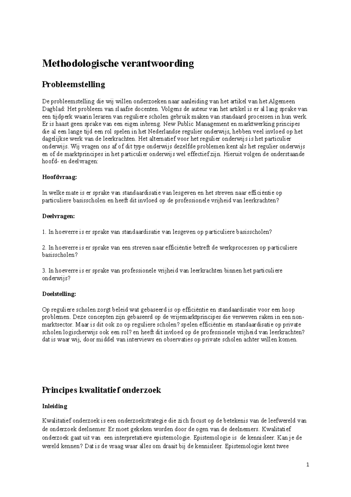 Methodologische Verantwoording - Methodologische Verantwoording ...