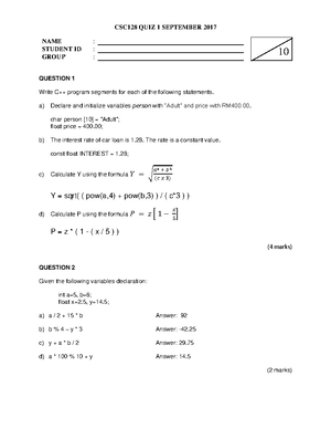 Group 5 Project Proposal (sem2) - Introduction to c++ - UiTM - Studocu
