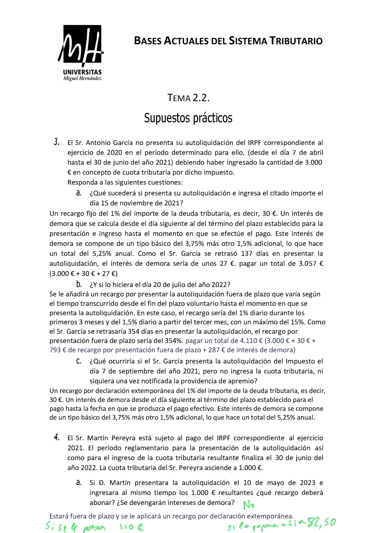 T - Nose - BASES ACTUALES DEL SISTEMA TRIBUTARIO TEMA 2. Supuestos ...