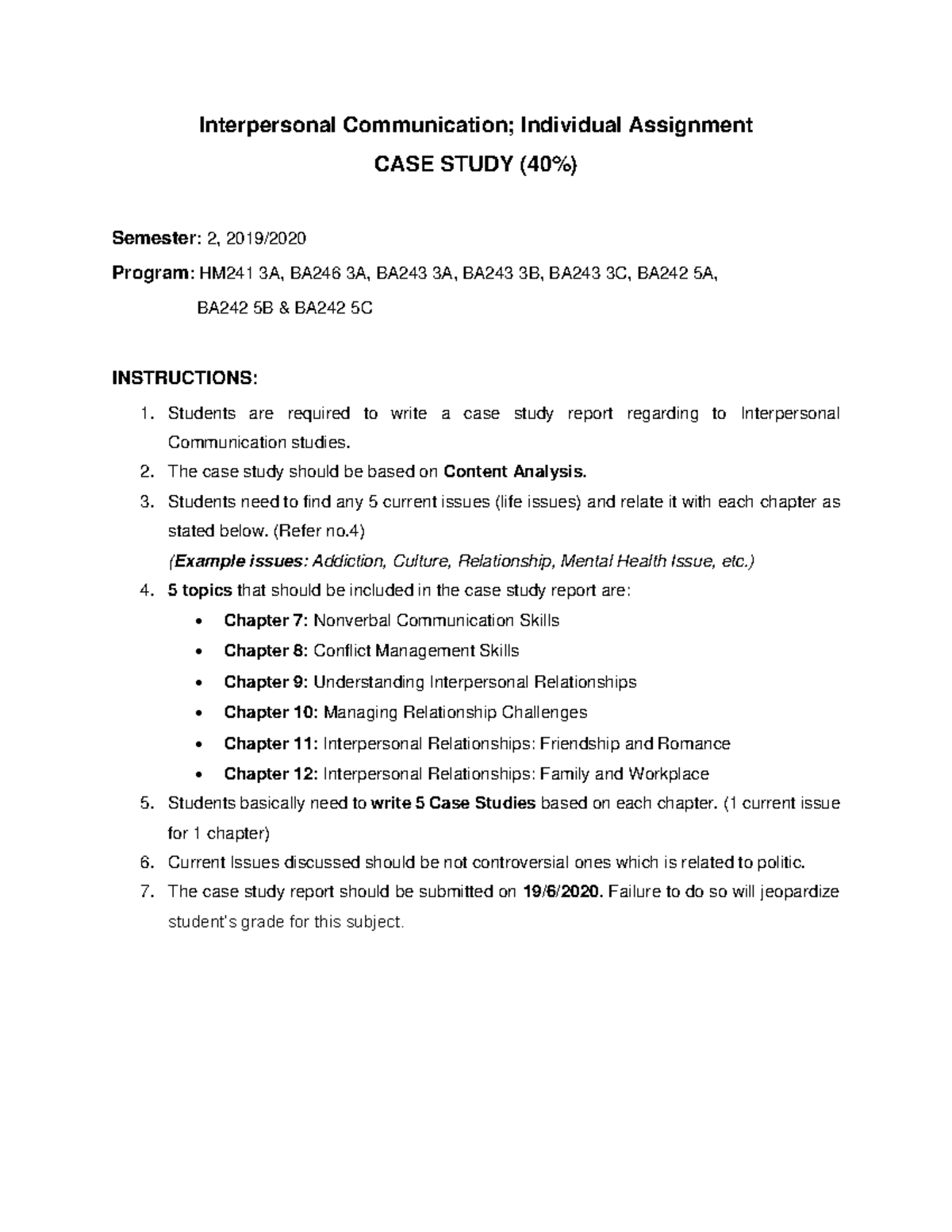 case study of interpersonal communication