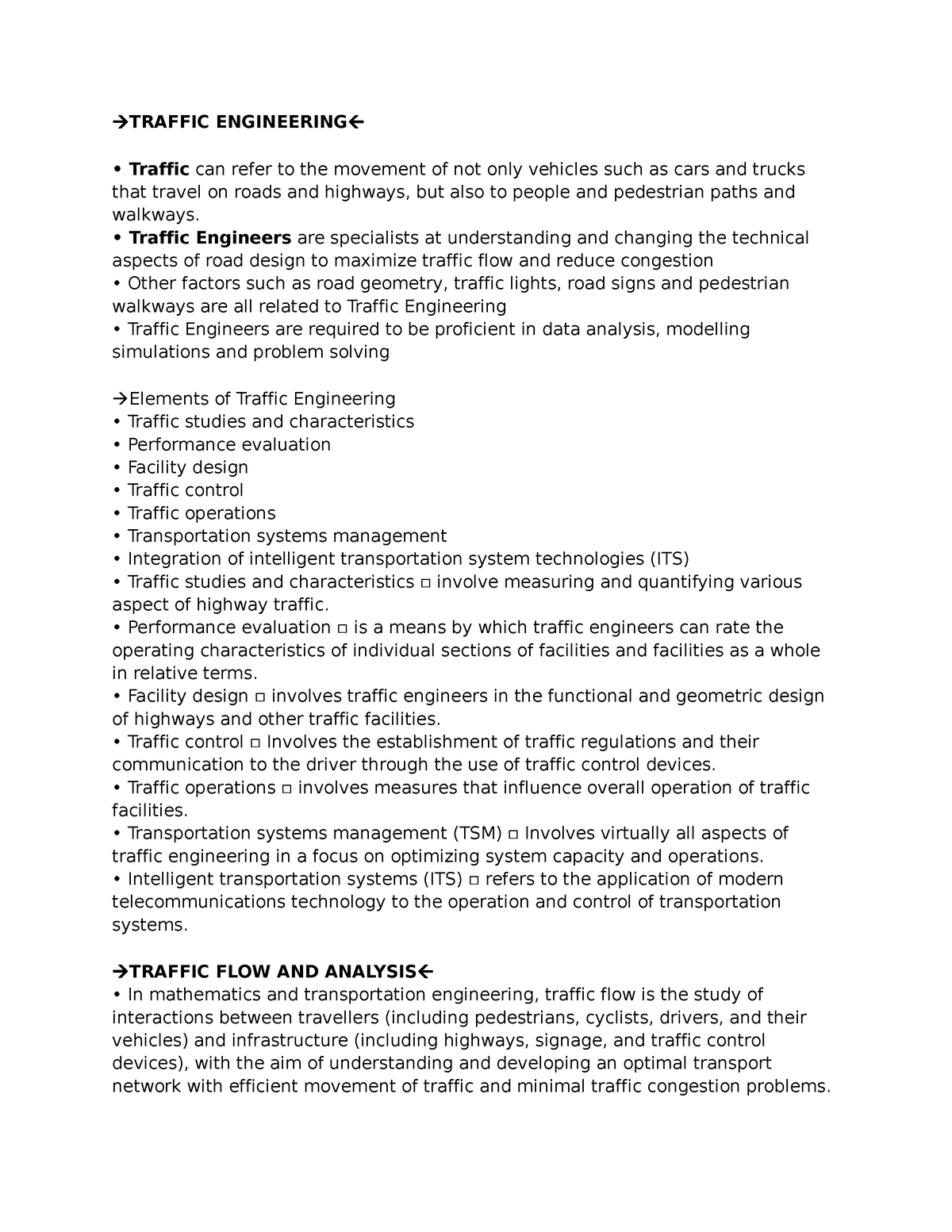 traffic engineering thesis topics