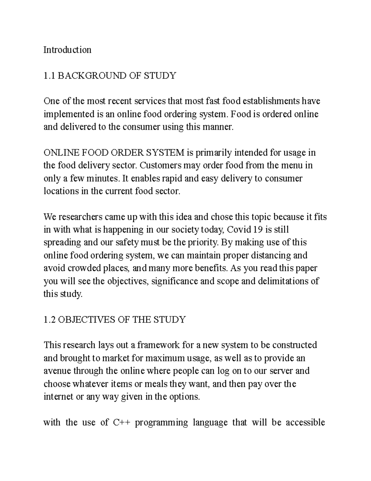 Inthrow - Lecture Notes 1 - Introduction 1 Background Of Study One Of 