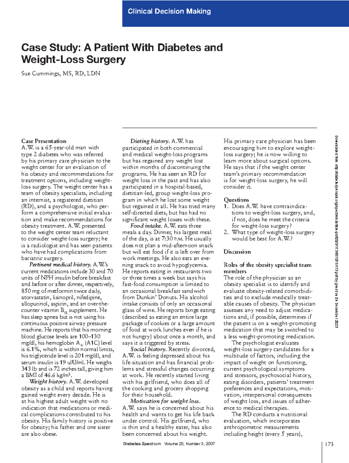 bariatric surgery case study ppt