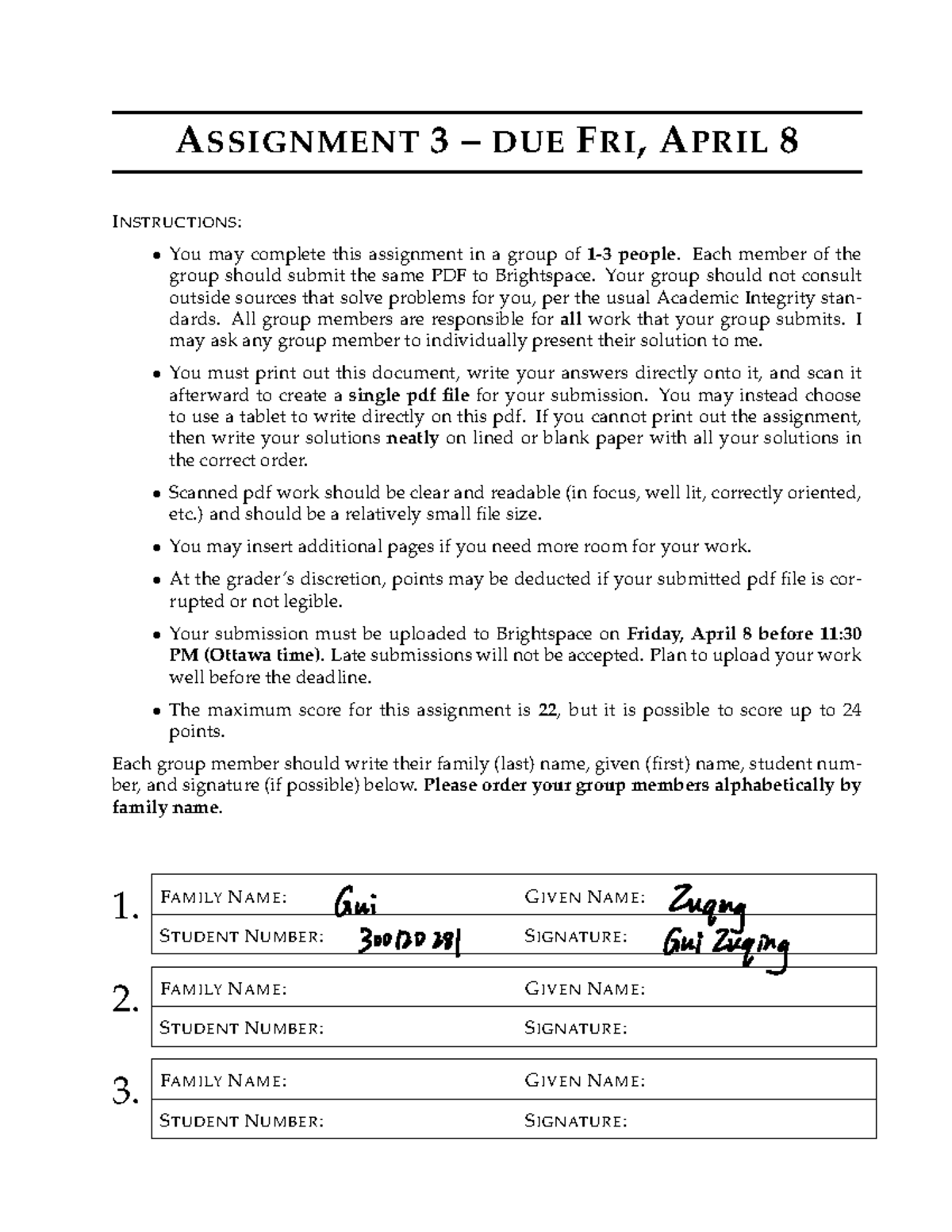 MAT 1348C Assignment 3-1 - ASSIGNMENT 3 – DUE FRI, A PRIL 8 ...