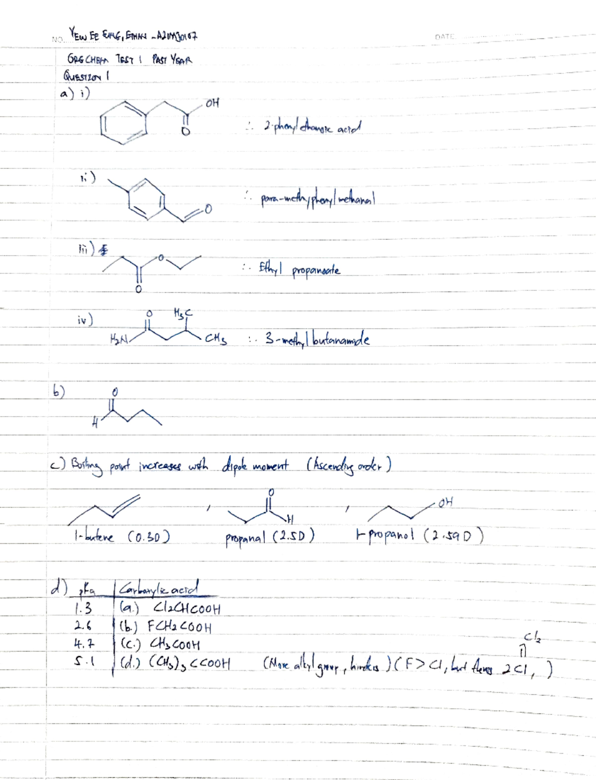 A21MJ0107 T1P1 - Chemistry - ####### NC). Ew Fe E, EM*i -AJMjor OATE ...