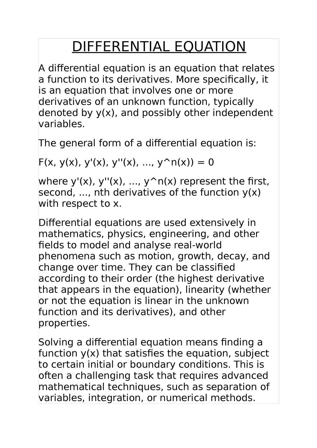 difference equations thesis