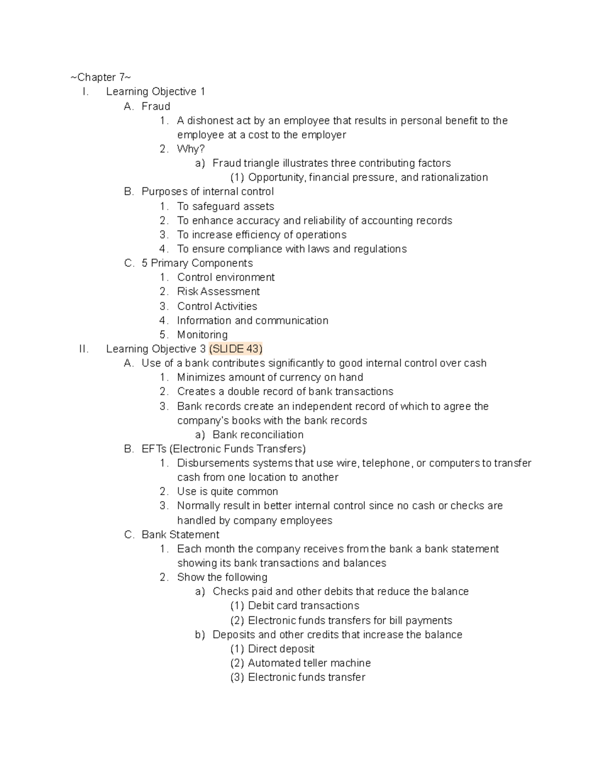 ACCT Ch. 7-10 - Introduction to Accounting - ~Chapter 7~ I. Learning ...