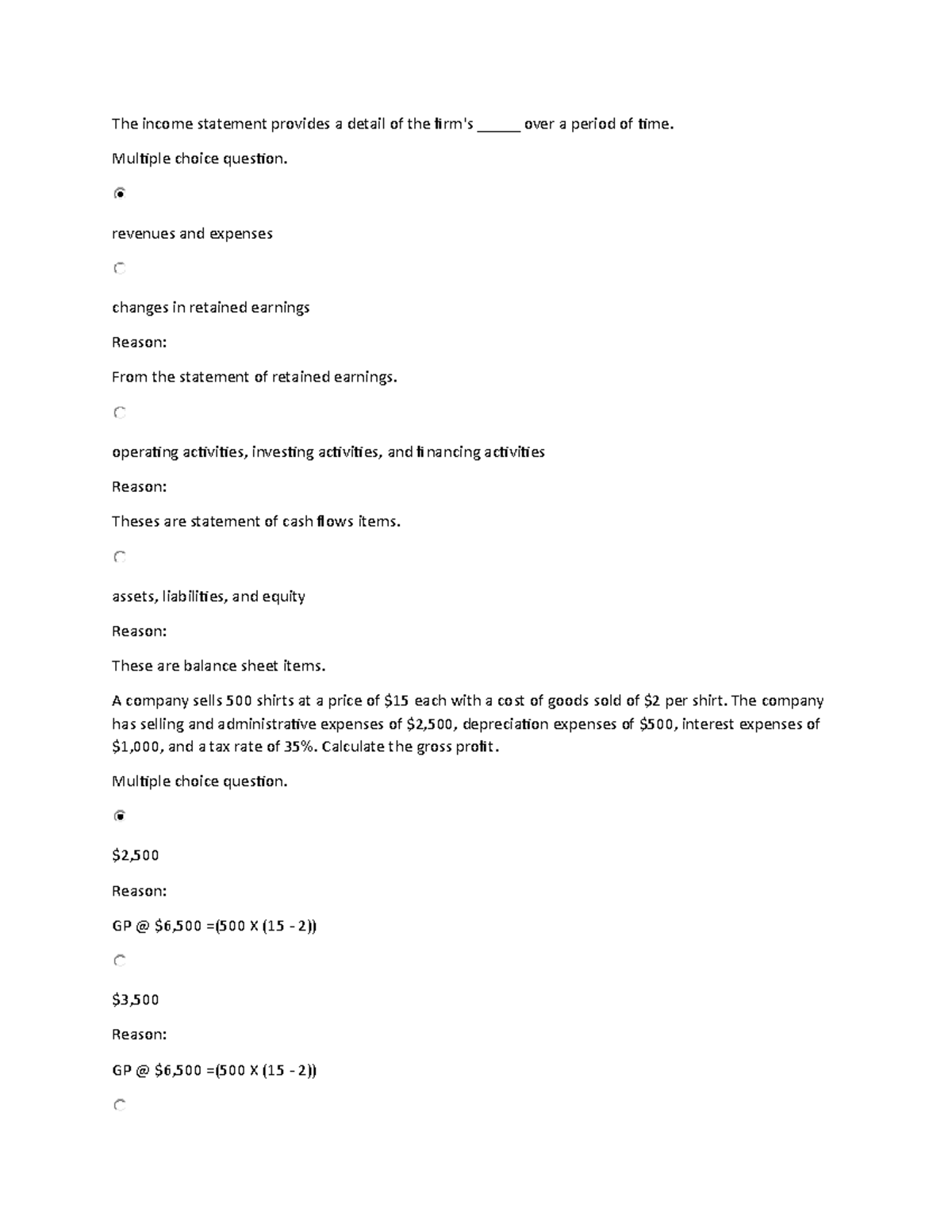 Financial Math couse chpater 2 flash cards - The income statement ...