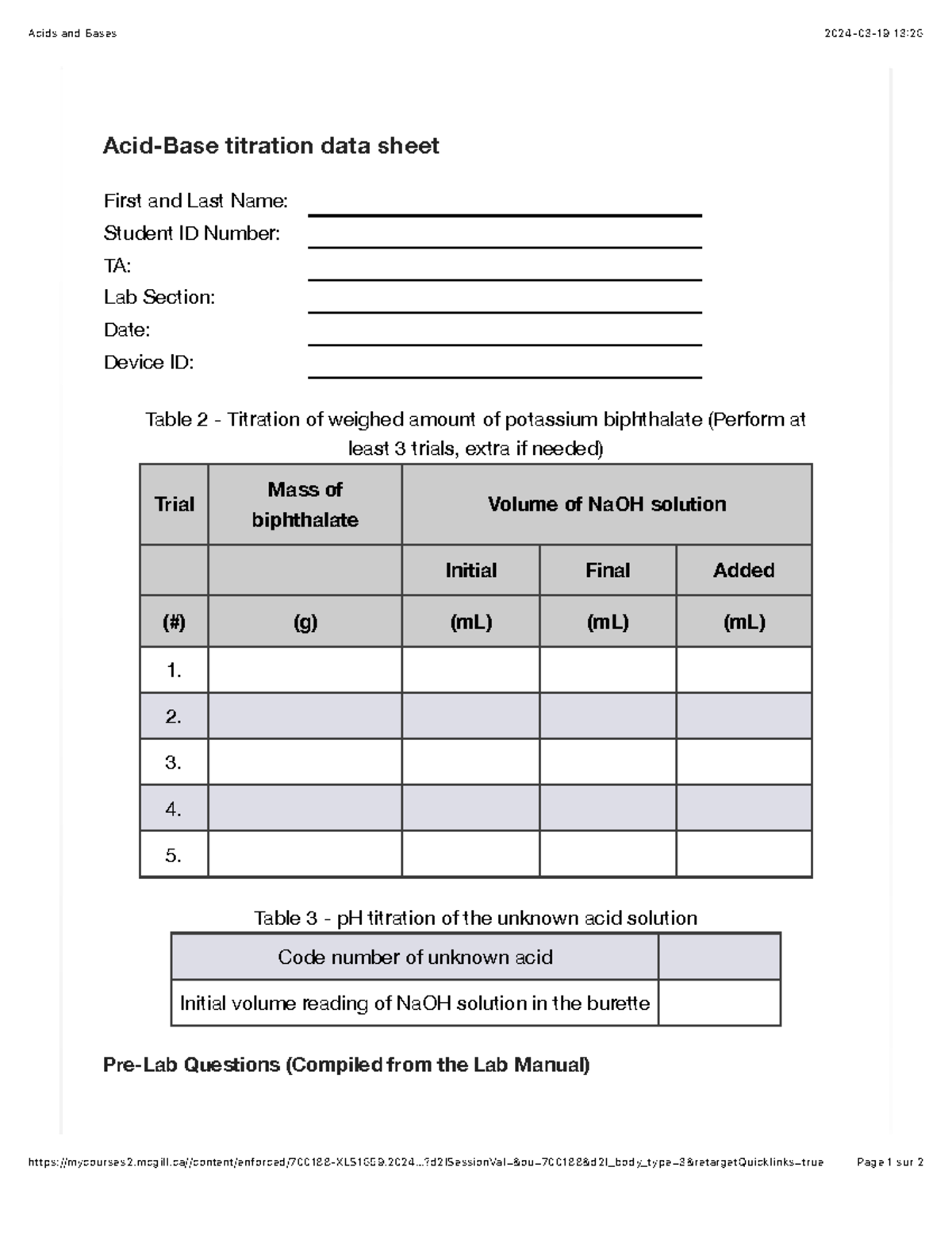 Acids and Bases - datasheet - Acids and Bases 2024-03-19 13: 26 - Studocu