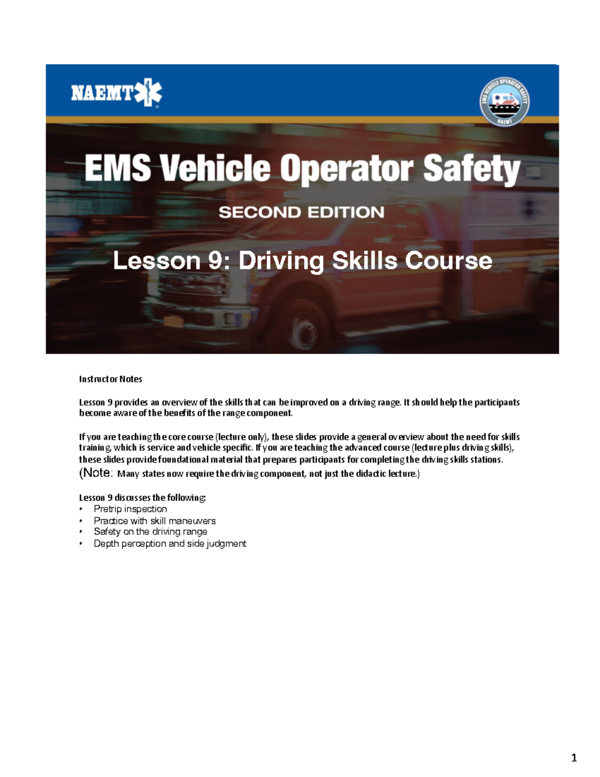EVOS2e PPT 09 - anyone that wants to take EMT and drive and ambulance ...