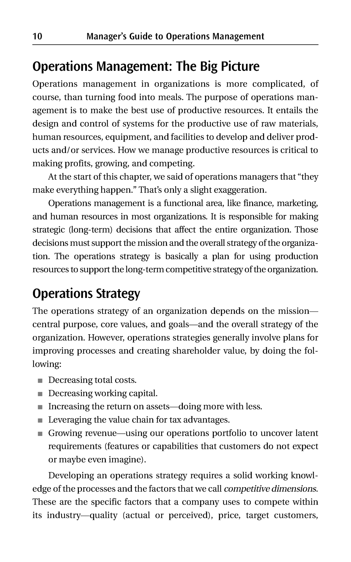 dissertation topics on operations management